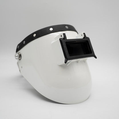 Tiger Scoop - White On Black Leather