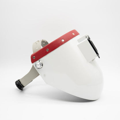 Tiger Scoop - White On Red Leather