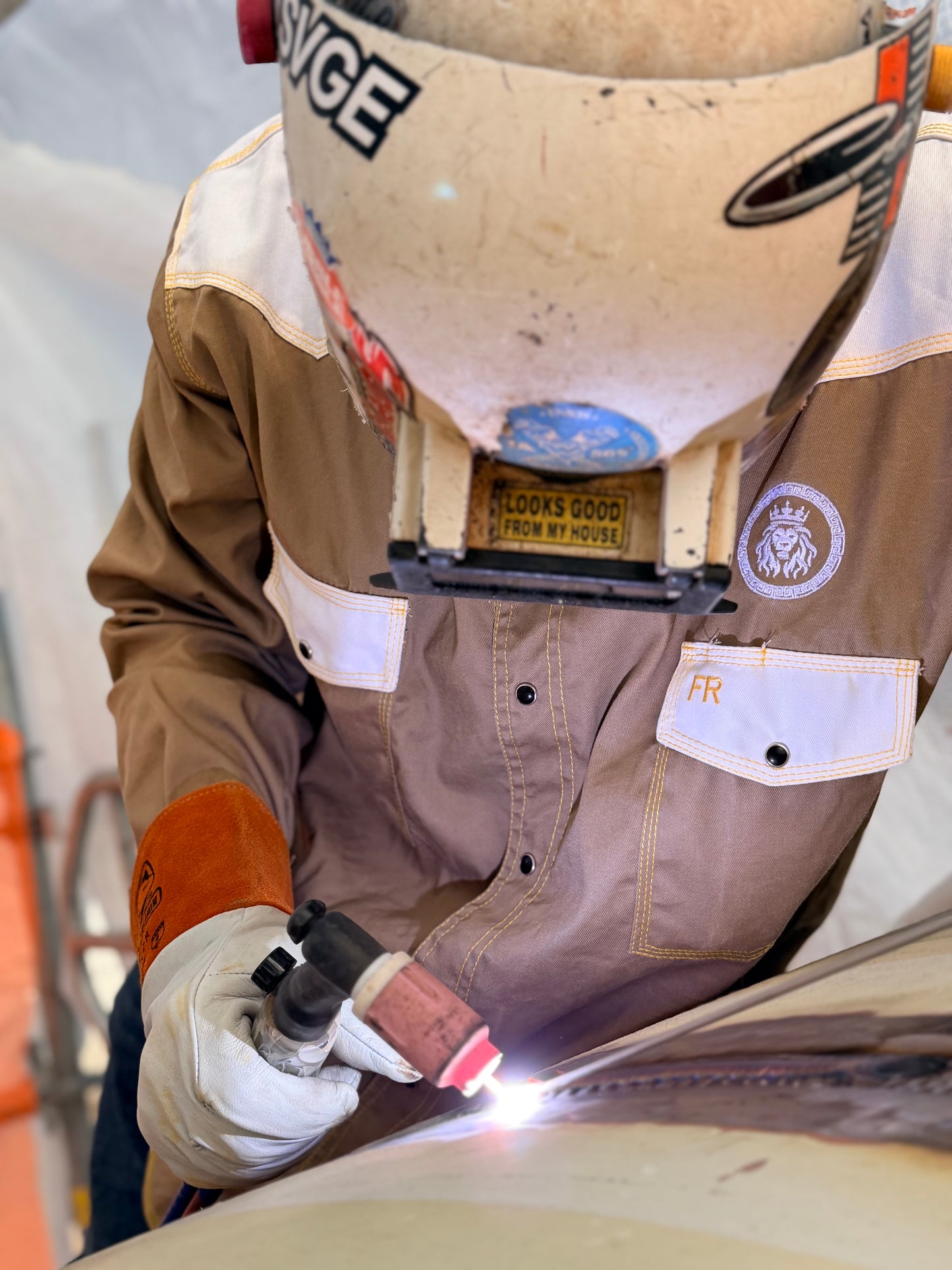 khaki White Combination FR