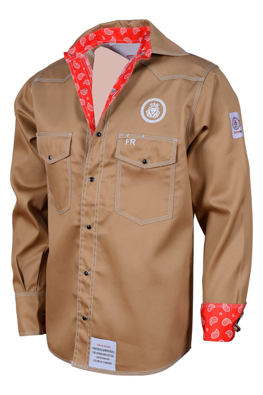 Pipeliner Khaki Red Paisley